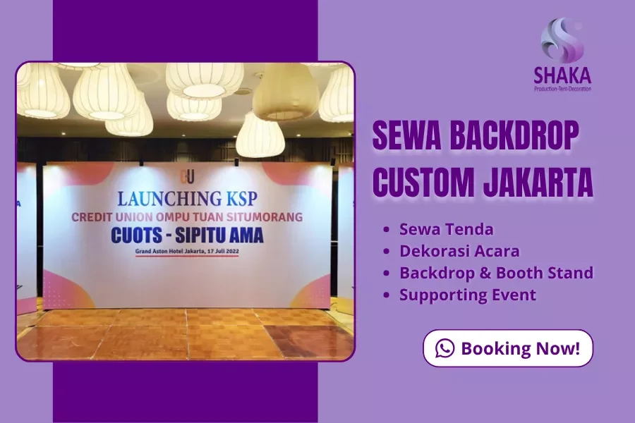 sewa backdrop custom jakarta